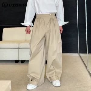 TrendWave Pleated Splicing Trousers