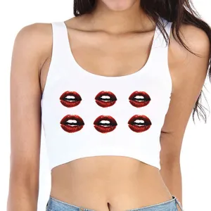 Trippy Lips Crop Tank Top