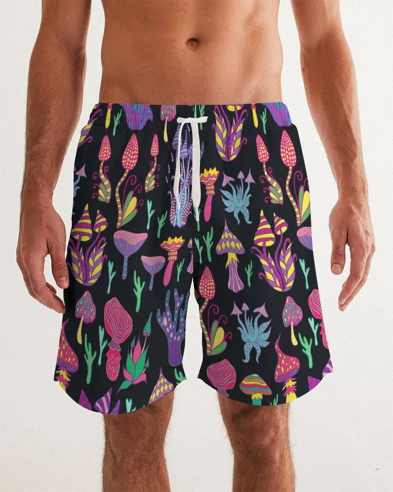 Trippy Mushrooms Men's Swim Trunks