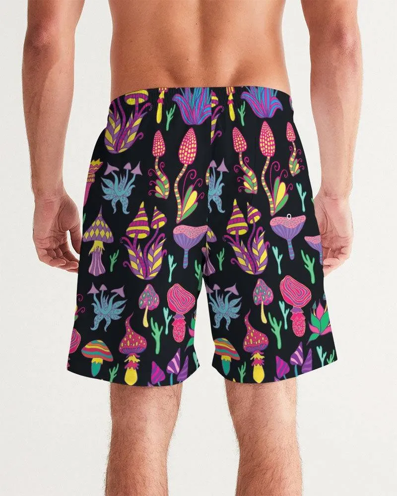 Trippy Mushrooms Men's Swim Trunks
