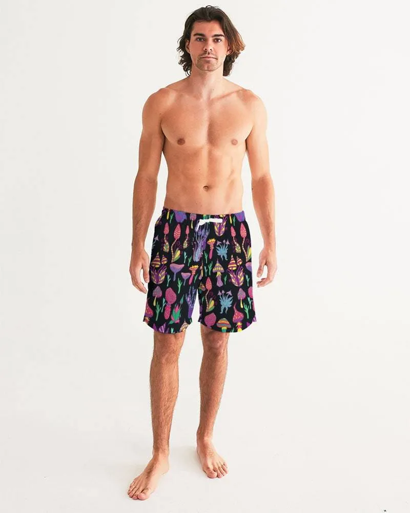 Trippy Mushrooms Men's Swim Trunks
