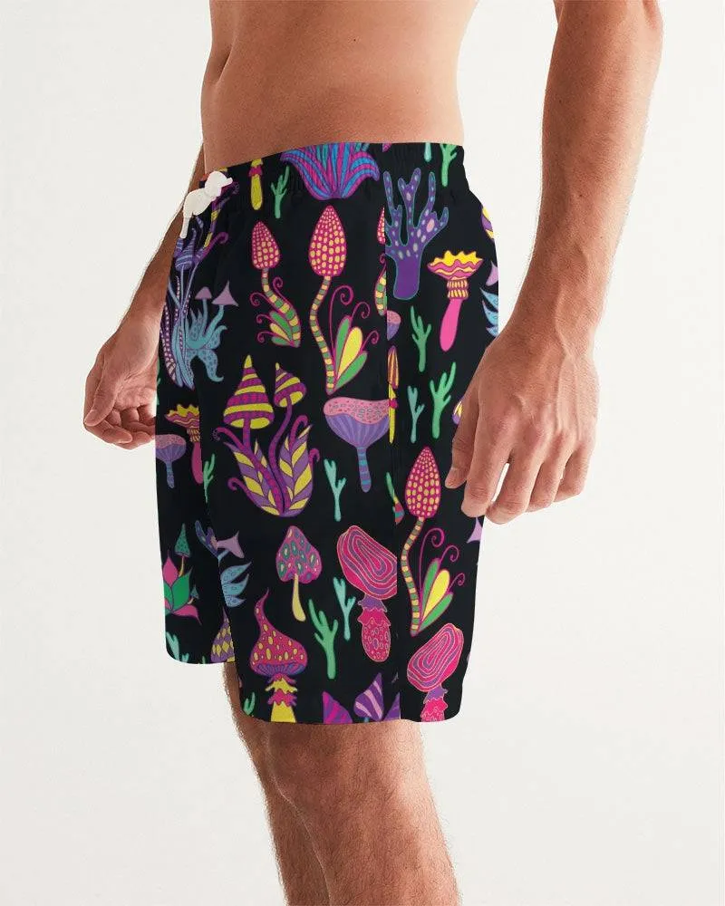 Trippy Mushrooms Men's Swim Trunks