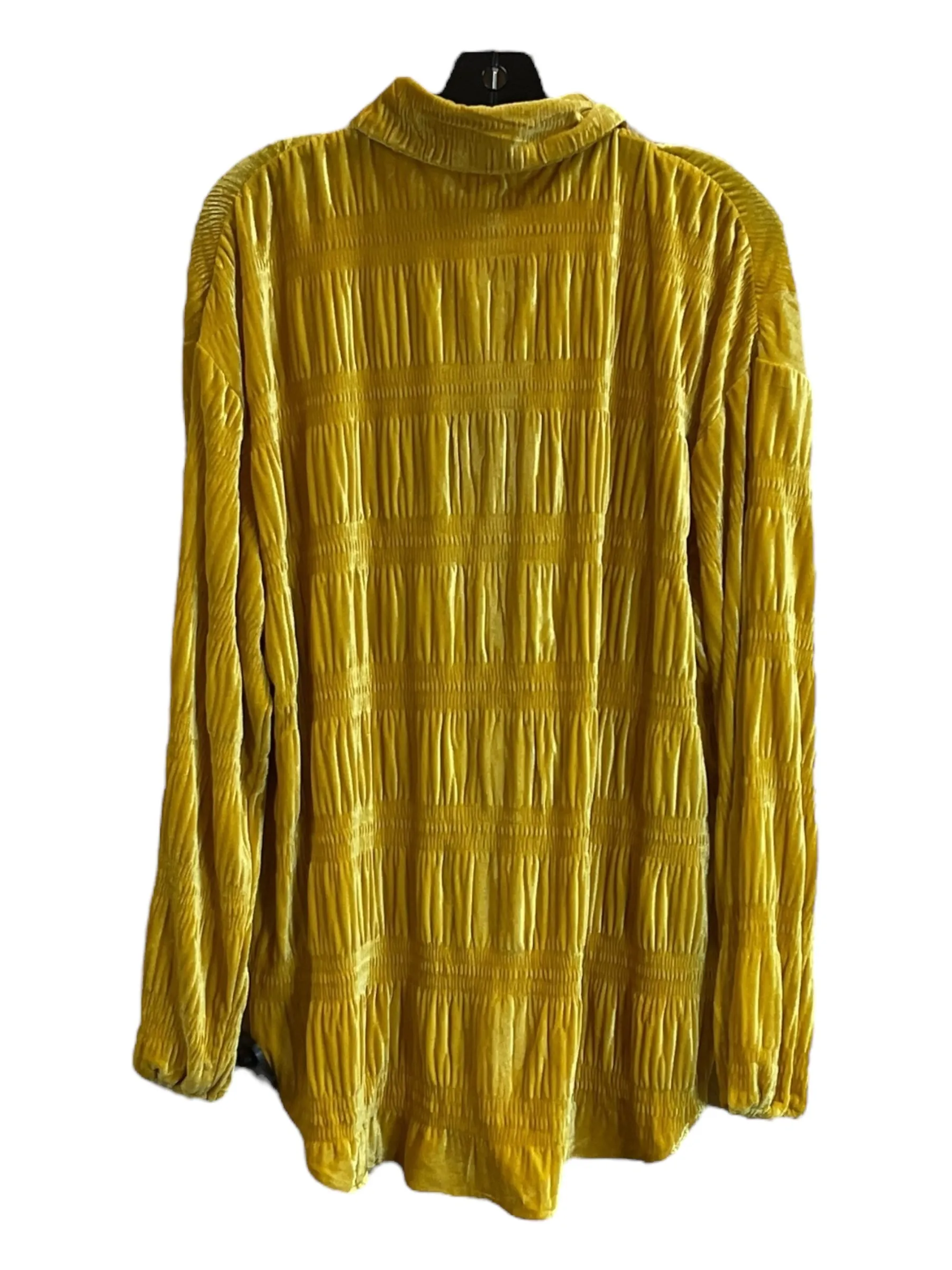 Tunic Long Sleeve By Bibi In Yellow, Size: S