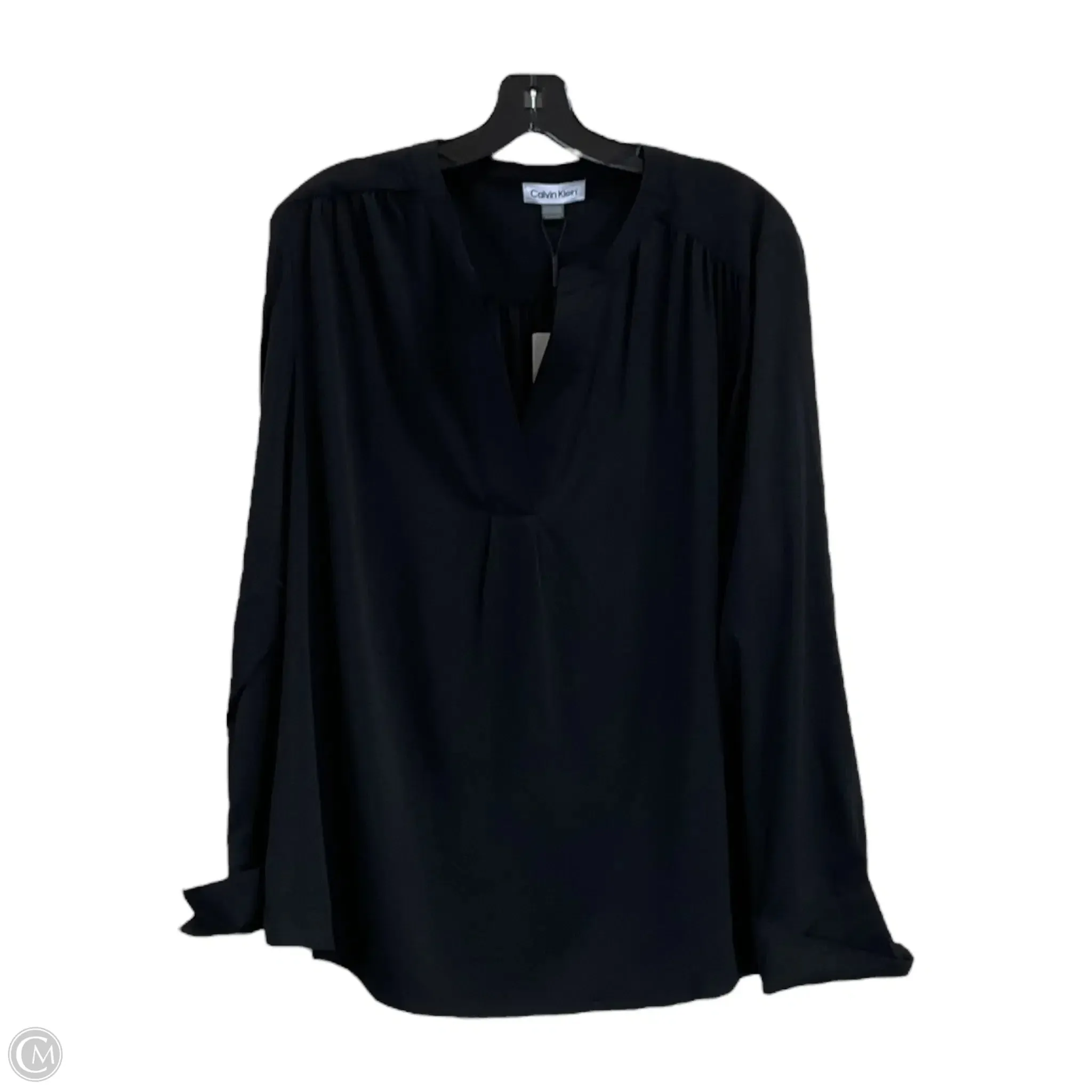 Tunic Long Sleeve By Calvin Klein In Black, Size: Xl