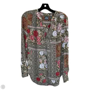 Tunic Long Sleeve By Clothes Mentor In Green, Size: S