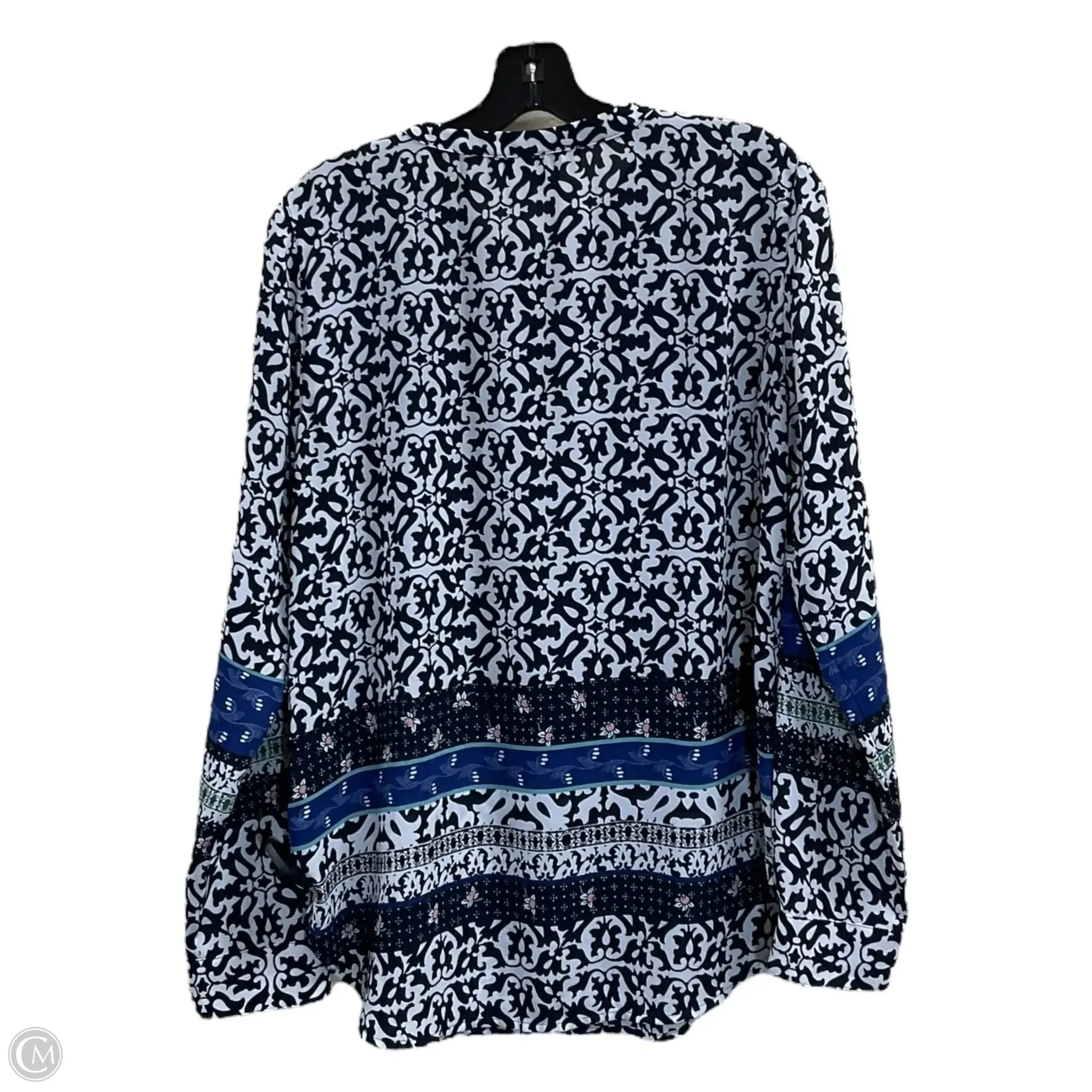 Tunic Long Sleeve By Loft In Black, Size: S