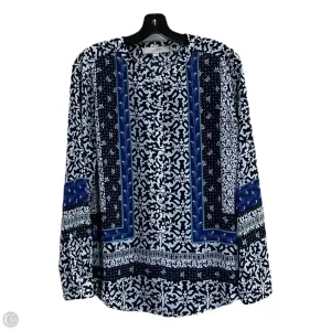 Tunic Long Sleeve By Loft In Black, Size: S