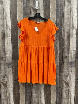 Tunic Short Sleeve By Ces Femme In Orange, Size: L