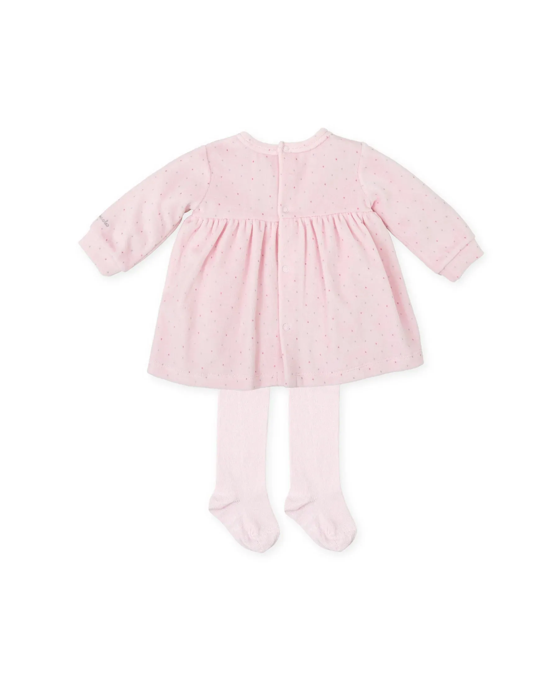 TUTTO PICCOLO| Pink Elephant Dress With Tights