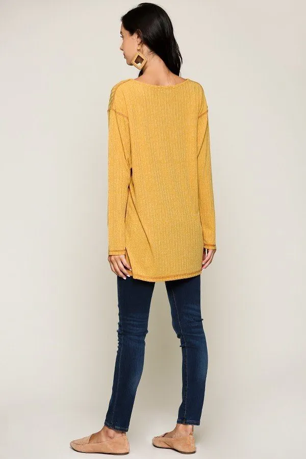 Two-tone Rib Tunic