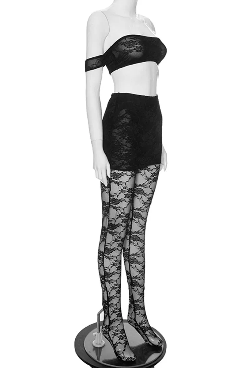 UM0331 Lace Tube and Leggings Set