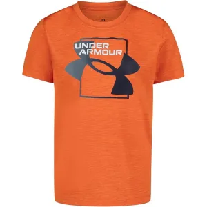Under Armour Boys' UA Tech Twist Big Logo Short Sleeve Tee - Team Orange