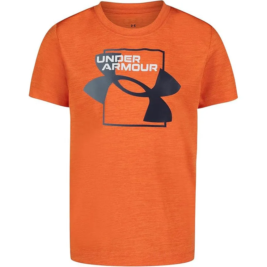 Under Armour Boys' UA Tech Twist Big Logo Short Sleeve Tee - Team Orange