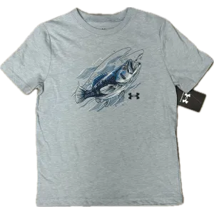 Under Armour Youth Boys' UA Bass Short Sleeve Tee Shirt- Harber Blue