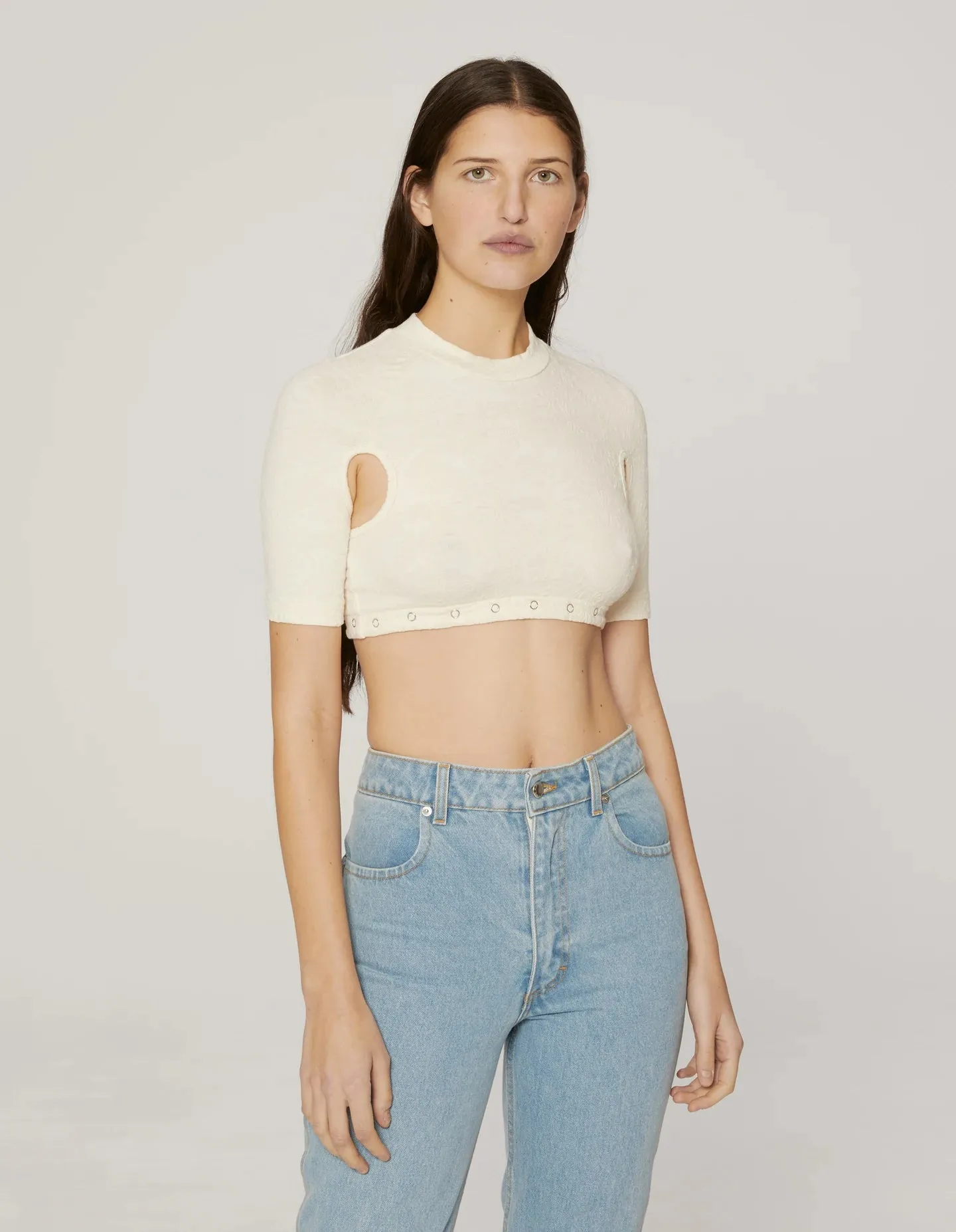 Undone Tee in Bone