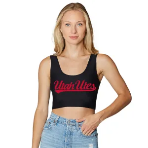 Utah Black Crop Tank Top
