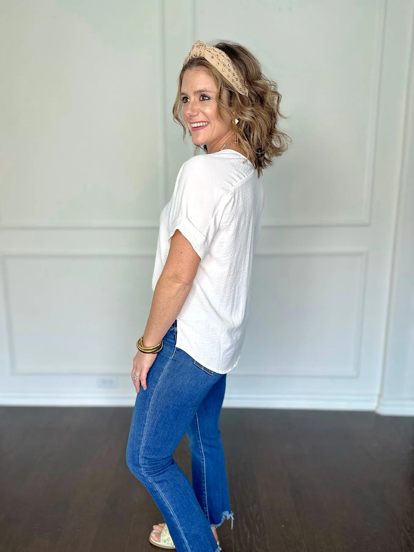 Venus V Neck Short Sleeve Top