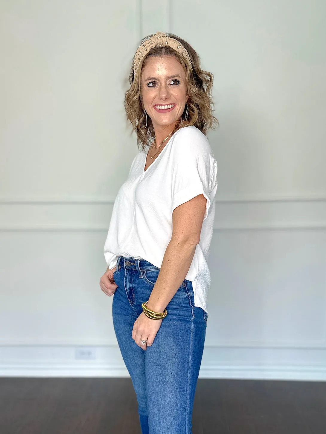 Venus V Neck Short Sleeve Top