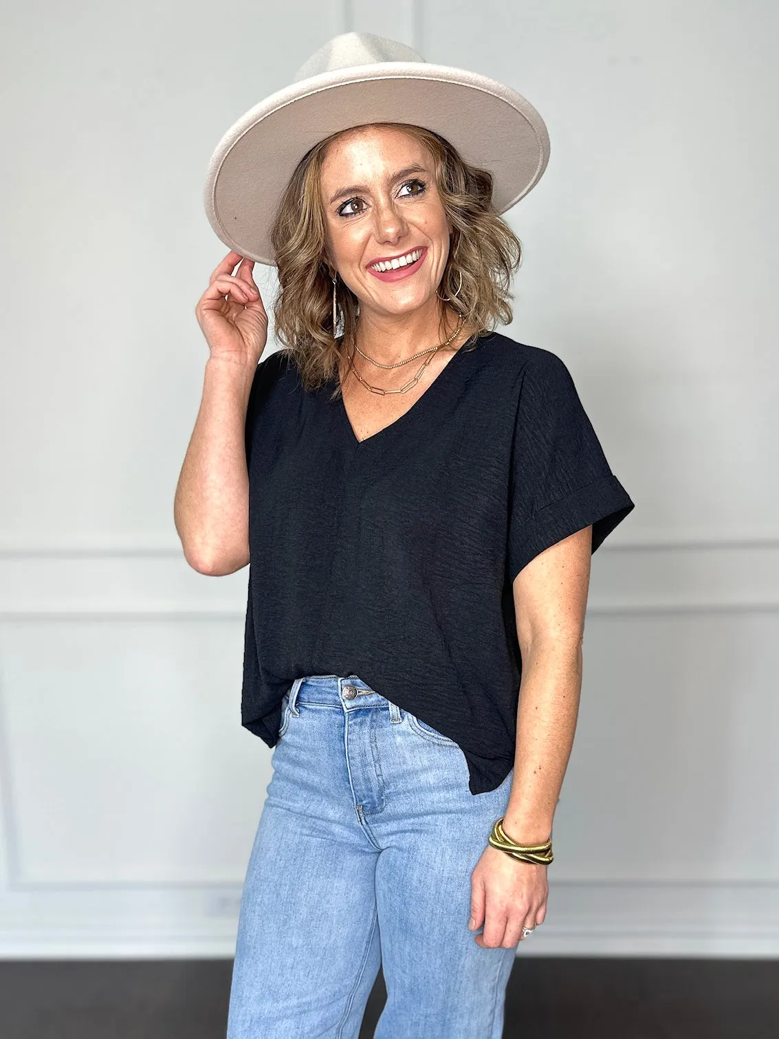 Venus V Neck Short Sleeve Top