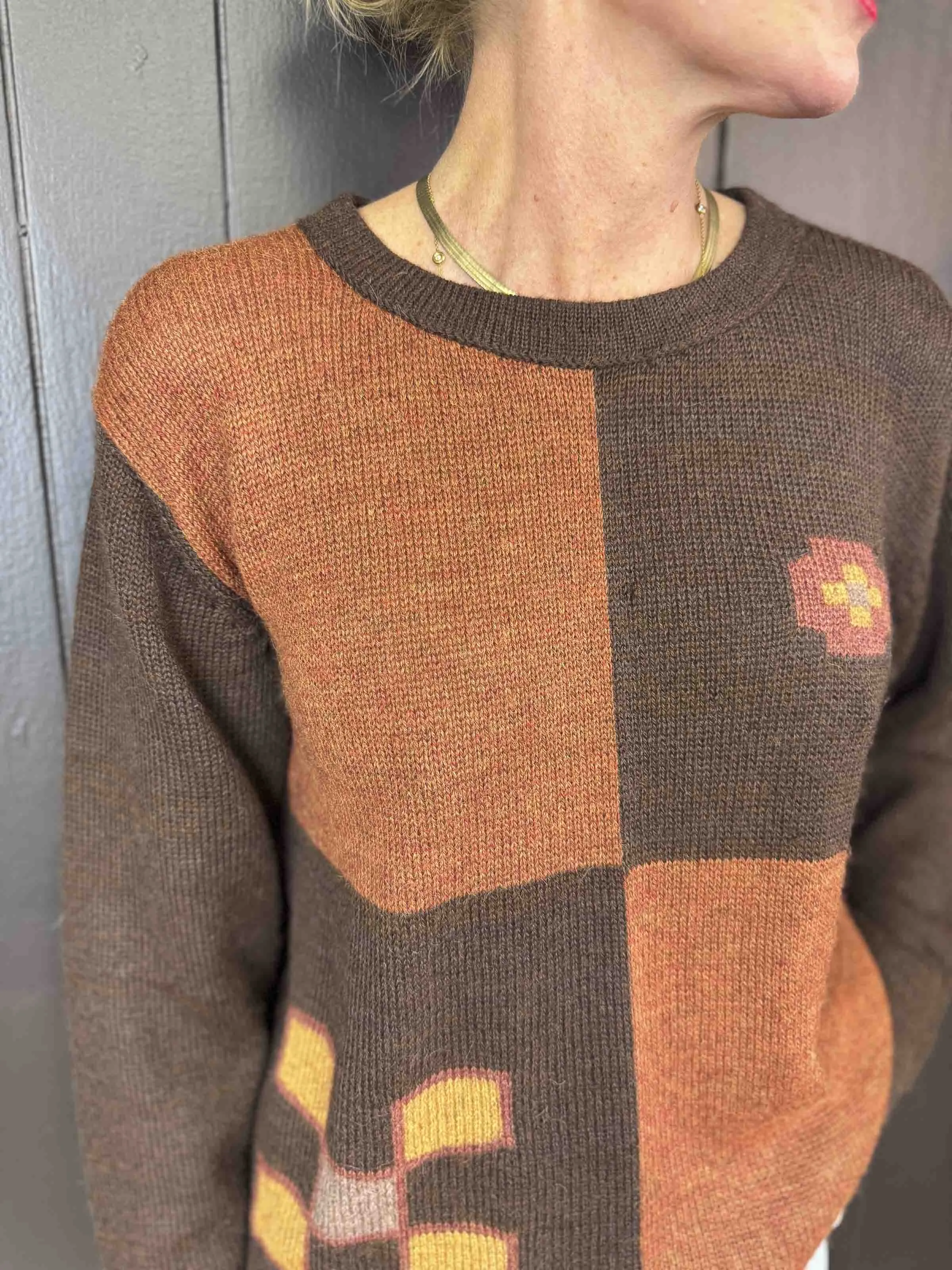 Vintage Brown Sweater - Size L