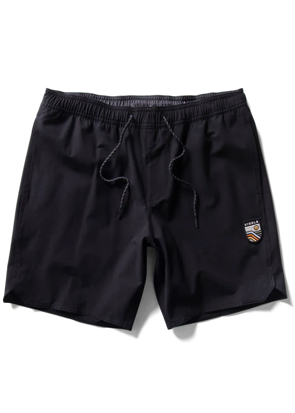 Vissla Solid Set 16'' Boys Ecolastic  Boardshorts  - Black