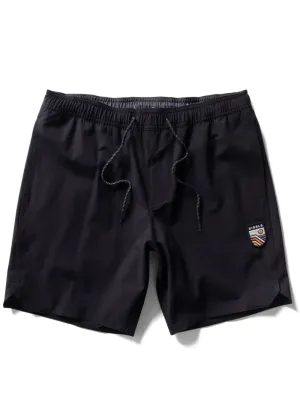 Vissla Solid Set 16'' Boys Ecolastic  Boardshorts  - Black