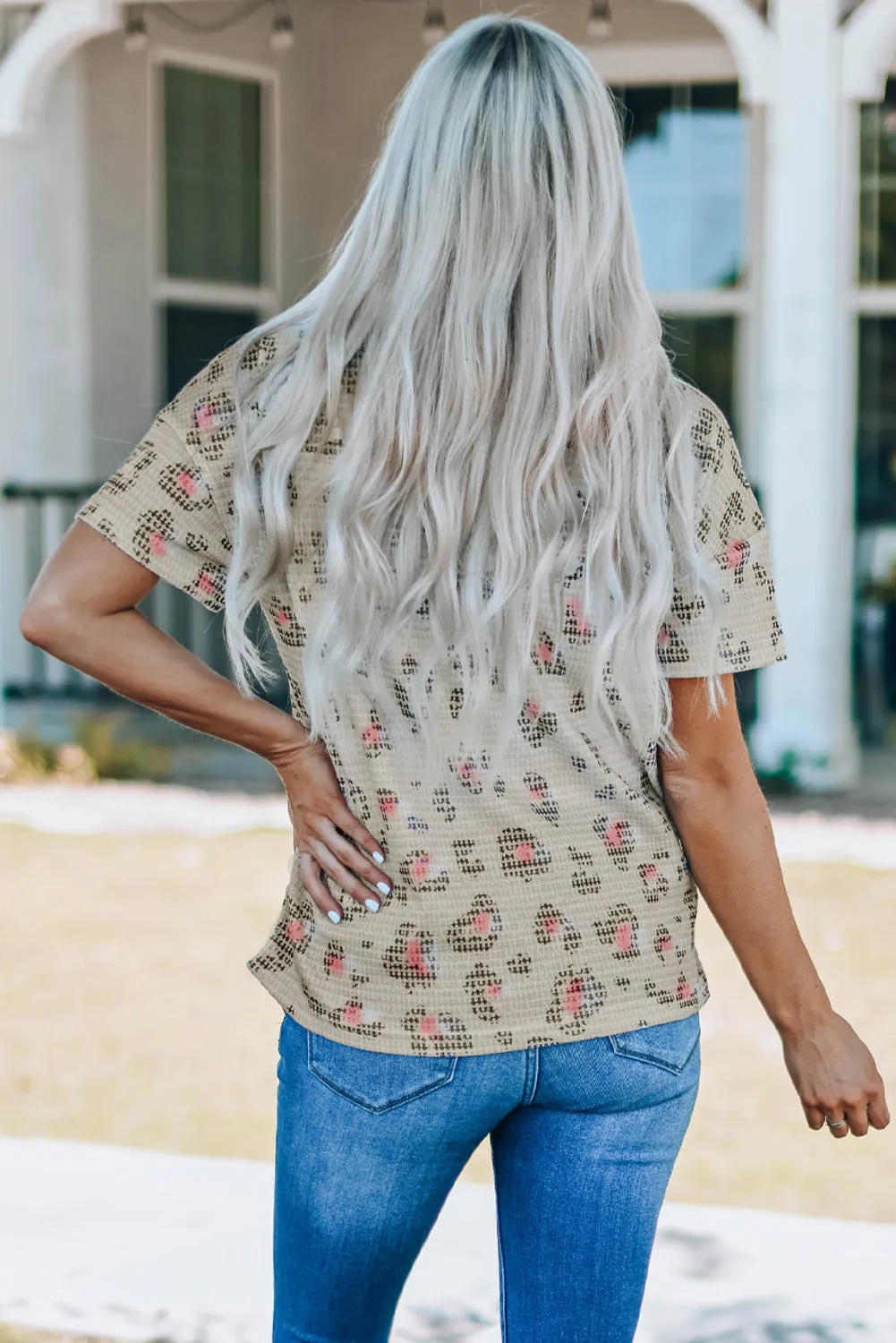 Waffle Knit Short Sleeve Top