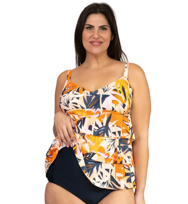 Wanderlust Plus V-Neck Triple Tier Tankini