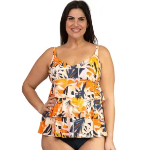 Wanderlust Plus V-Neck Triple Tier Tankini