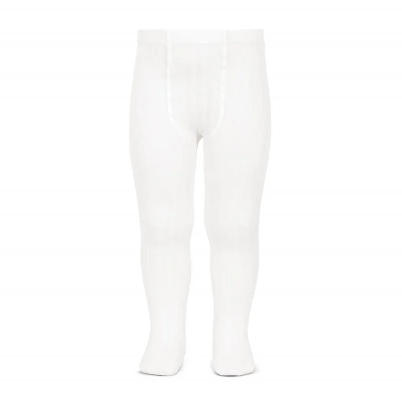 White Ribbed Tights