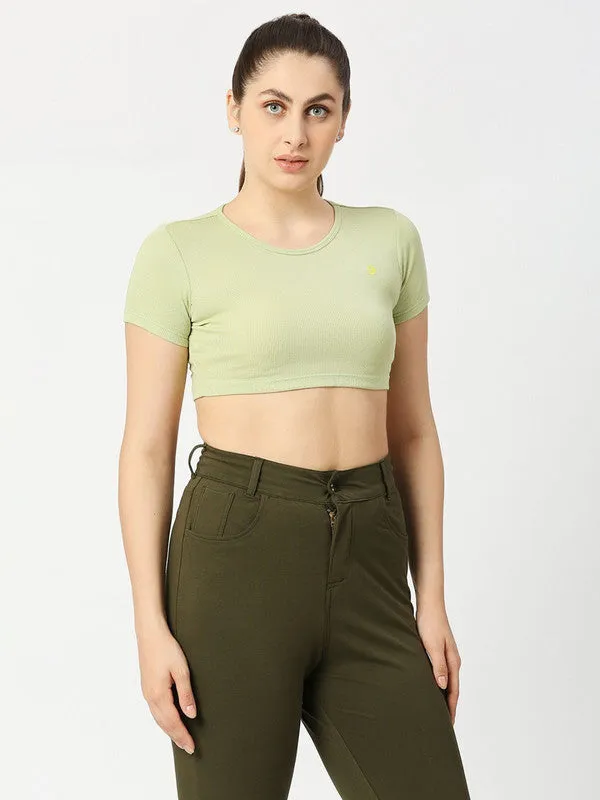 Women Pista Solid Crop Top STUNNER TANK -01-Pista