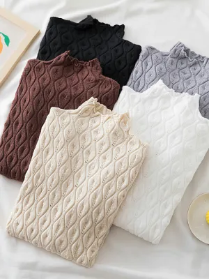 Women Slim Tops Knitted Sweater Jumper Soft Blouse