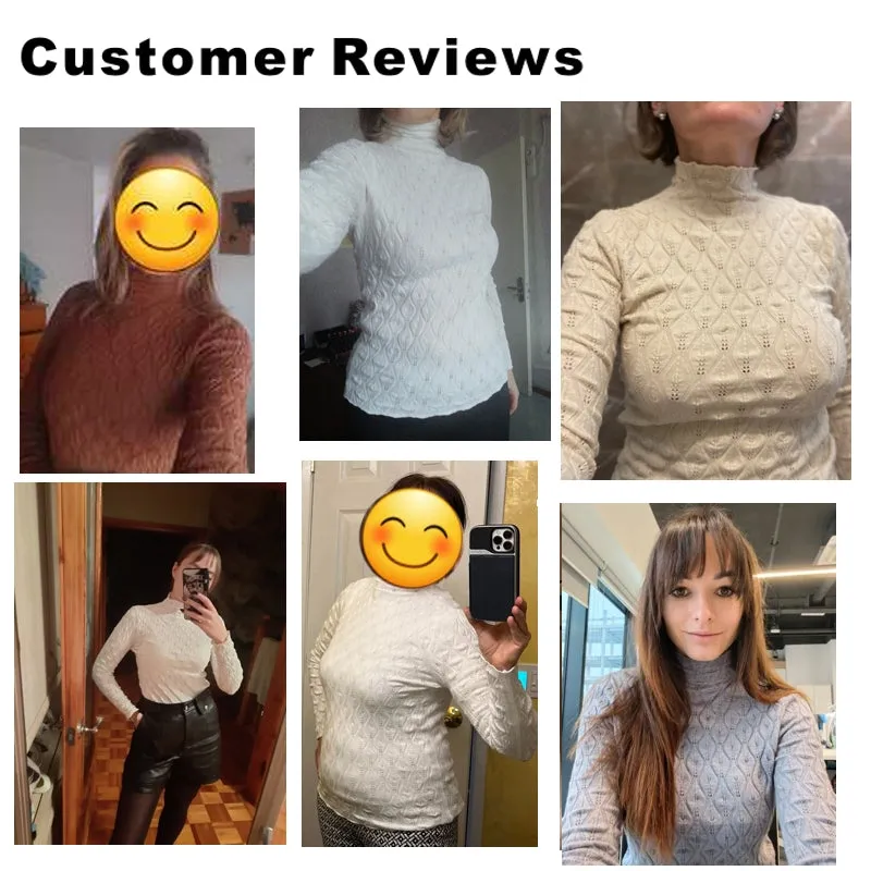 Women Slim Tops Knitted Sweater Jumper Soft Blouse