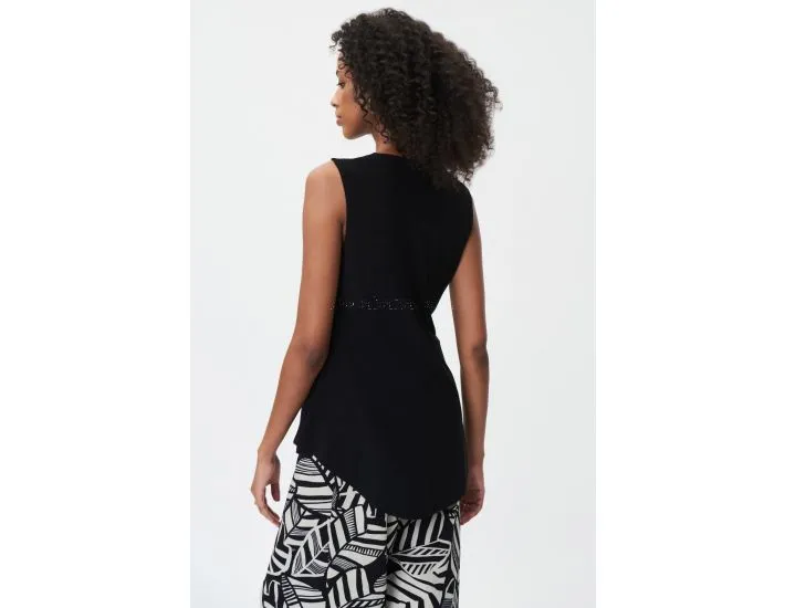 Women's Joseph Ribkoff | Cut Out V-Neck Tunic Top | Black