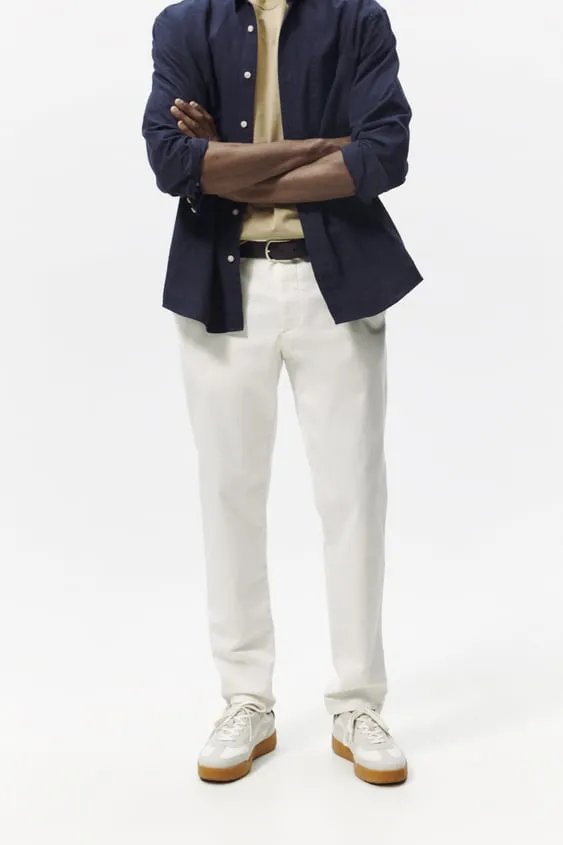ZARA | TEXTURED CHINO TROUSERS