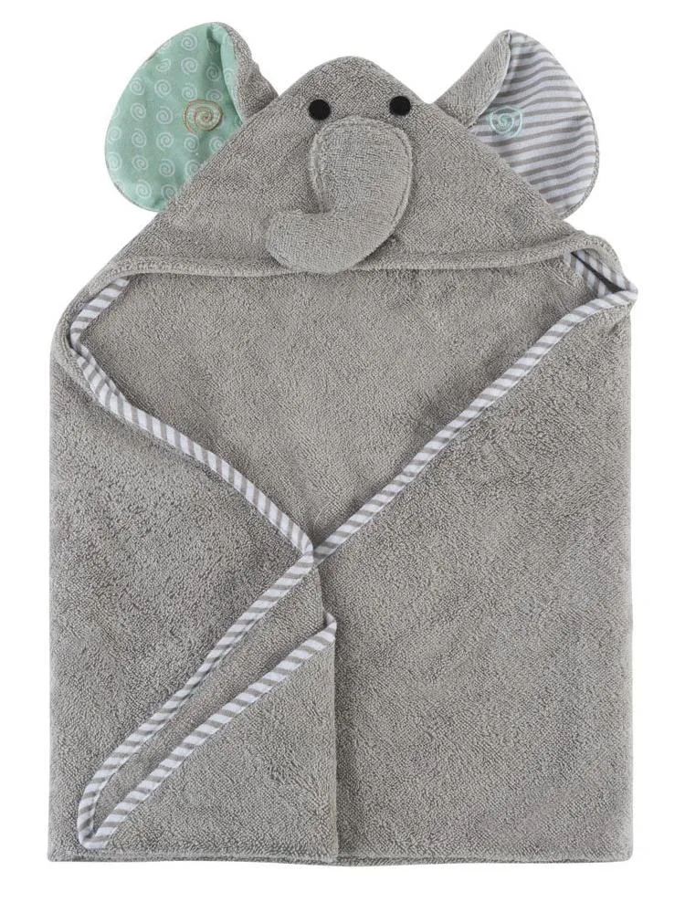 Zoocchini - Animal Cotton Baby Hooded Towels - Ellie the Elephant - 0-2 Years