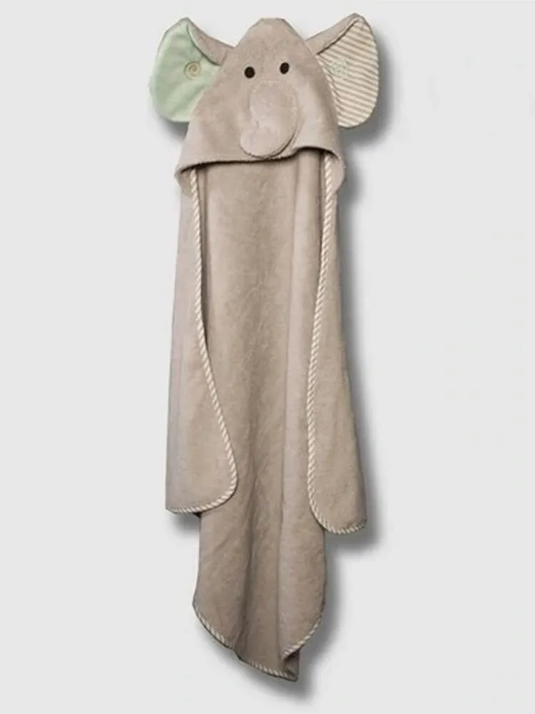 Zoocchini - Animal Cotton Baby Hooded Towels - Ellie the Elephant - 0-2 Years